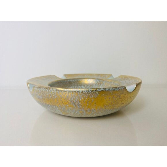 Stangl Large Round Pottery Ashtray, Mid Century Modern, Stangl Ashtray - Picture 4 of 9